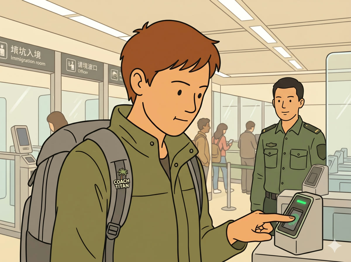 Step 4: Fingerprint scan at automated immigration lane